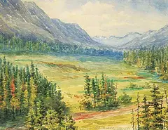 Walter Chesterton, View from Hotel Window, Banff, 1903, watercolour on paper