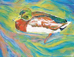Rob Elphinstone, Mallard, 2003, acrylic on canvas