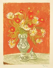 Untitled - Still Life of Flowers #159/200 by Gilles Fabre, colour lithograph on paper, sold Dec 2018