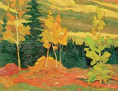 Gilbert A. Flodberg, Untitled - Fall Colours, oil on wood board
