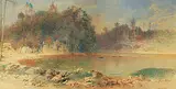 Otto Reinhold Jacobi, Lazy Lake, Canada, 1868, watercolour on paper