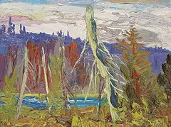 Arthur George Lloy, Swamp on a Summer Morning, 1971, oil on wood board