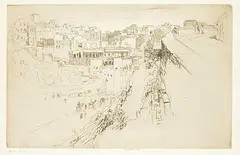 Ernest Stephen Lumsden, Jodhpur Evening, etching on paper
