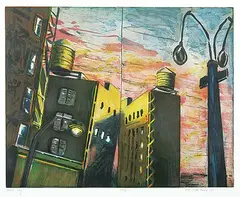 Medrie MacPhee, Ocean Sky #23/75, 1985, colour etching on paper