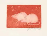 Jan Mankes, Two Mice, 1916, etching on paper