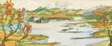 Irene E. McCaugherty, Untitled - Lake Beside the Mountains, watercolour on paper