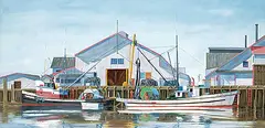 William McMurray, Steveston, 1982, acrylic on wood board