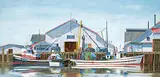 William McMurray, Steveston, 1982, acrylic on wood board