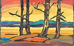 Euphemia McNaught, Northern Lake, 1991, mixed media on paper