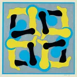 Katie von der Ohe, Untitled - Holding Limbs, 1976, colour silkscreen on paper