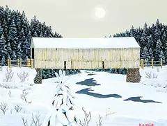 Ralph A. Olive, Winter Mood, oil on wood board