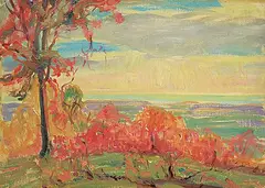 Charles Walter Simpson, October Sketch, 1935, oil on canvas board