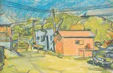 Ants Erik Vomm, Toronto [Back Alley], 1952, pastel on paper