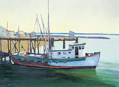 Lawrence Washburn, Sunday Morning, 1987, oil on wood board