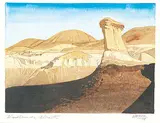 George Weber, Badlands, Alberta, 1975, watercolour on paper