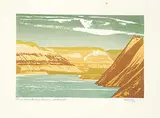 George Weber, Red Deer River, Morin, Alberta, 1963, colour silkscreen on paper