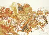 Claude Weisbuch, Avant la Bataille #28/250, colour lithograph on paper
