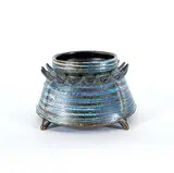Don Wells, Blue Spiked Jar, 1985, glazed ceramic