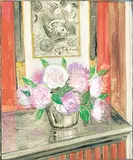 Untitled - Chagall in the Front Room by David Blackwood, 1999, colour monoprint on paper, sold Nov 2018