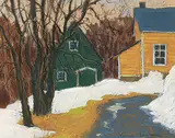 Horace Champagne, The Green Garage at St. Petron, Ile D'Orlean, Quebec