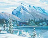 Duncan MacKinnon Crockford, Winter Comes to Banff, Mt Rundle and Vermilion Lakes, Alberta