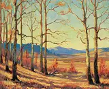 Untitled - View of Autumn by Roland Gissing, oil on canvas, sold Nov 2018