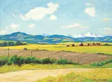 West of De Winton by Roland Gissing, 1966, oil on canvas board, sold Nov 2018