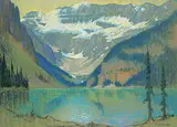 Roland Gissing, Untitled - Lake Louise, pastel on paper