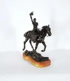 Steve Hoar, The Greeting #10/20, 1981, bronze sculpture