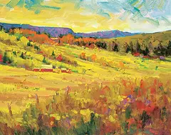 Neil Patterson, Quiet Valley, oil on canvas board