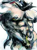 Joanne Corno, Untitled - Figure Study, 2012, mixed media on paper