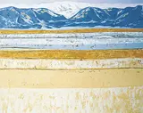 Mara Hofmann, Mountain View, 1995, oil on wood board