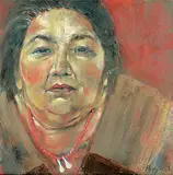 Teresa Posyniak, Beverly Hungry Wolf, 2008, encaustic on canvas