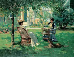 Harry Spence, Afternoon Tea, 1893, oil on canvas