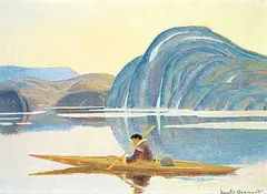 Thomas Harold Beament, Crossing the Bay, oil on wood panel