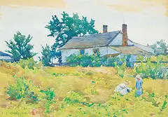Frederick Sproston Challener, Quebec Garden, 1897, 1897, watercolour on paper