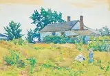 Frederick Sproston Challener, Quebec Garden, 1897, 1897, watercolour on paper