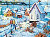 Dene Winter by Rod Charlesworth, 2003, oil on wood board, sold Nov 2018