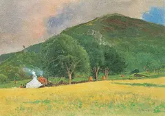 John Arthur Fraser, Near Oban, Opposite Dunstaffnage, 1888, watercolour on paper