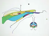Alex Janvier, EP-069 Eagle Insect #19/49, 1975, colour silkscreen on paper