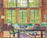 Frances-Anne Arbuckle, Tea in the Studio, oil on canvas board