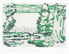 David Brown Milne, The Painting Place, colour etching on paper