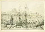 Robert Pilot, Quebec from Levis [No. 7], 1925, etching on paper