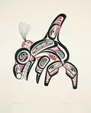 Bill Reid, Killer Whale #169/600, 1973, colour silkscreen on paper