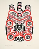 Bill Reid, Haida Grizzly [Bear] #115/600, 1973, colour silkscreen on paper