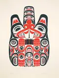 Bill Reid, Haida Beaver #139/195, 1978, colour silkscreen on paper