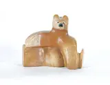 Vance Theoret, Untitled - Brown Bear, brown stone carving