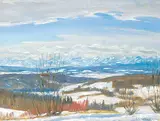 John Davenall Turner, Winter Chinook, oil on paper board