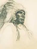 Ina D.D. Uhthoff, Untitled - Indian Days, 1942, charcoal on paper