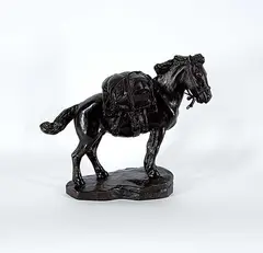 Charlie A. Beil, Untitled - The Pack Horse #7/49, bronze sculpture